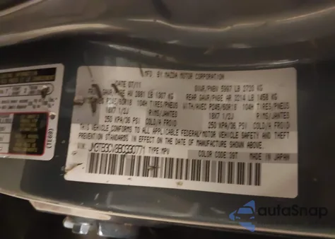 2011 Mazda Cx-9 Touring from USA, damaged, VIN JM3TB3CV8B0330771